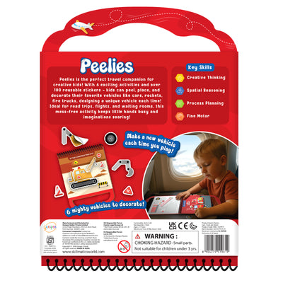 Peelies: Cars, Trucks & More! | Reusable Sticker Activity Book (ages 3-7)
