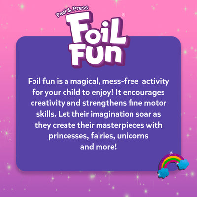 Promotional image of Foil Fun Unicorns and Princesses No Mess Art Kit for kids