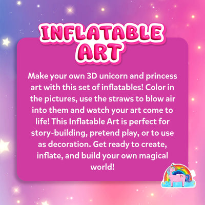 Inflatable Art: Unicorns & Princesses | 3D DIY Craft Kit (ages 4-7)