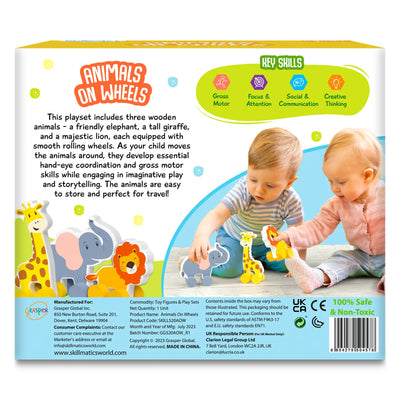 Animals on Wheels | Wooden Animal Toys on Wheels (9 months - 3 years)