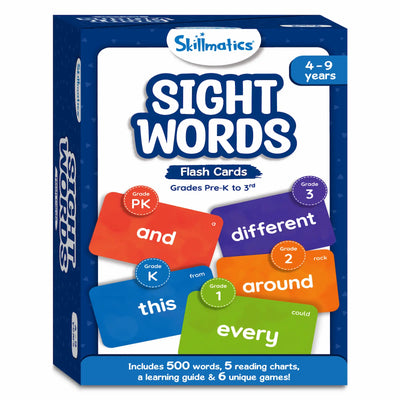 Skillmatics Sight Words Flash Cards for children ages 4 to 9, Grades Pre-K to 3