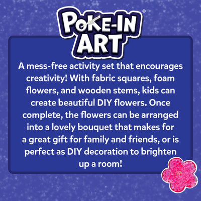 Poke-in Art Flower Bouquet DIY craft set for kids ages 4-9 creating beautiful flowers
