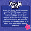 Poke-in Art Flower Bouquet DIY craft set for kids ages 4-9 creating beautiful flowers