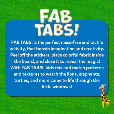 Fab Tabs: Amazing Animals | Tactile & Sensory Fabric Art (ages 4+)