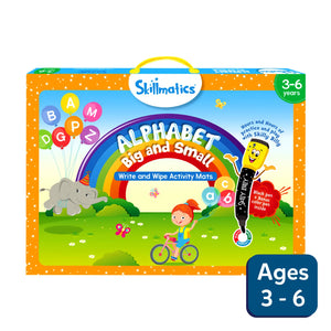 Educational activity set for learning the alphabet on reusable mats for ages 3-6