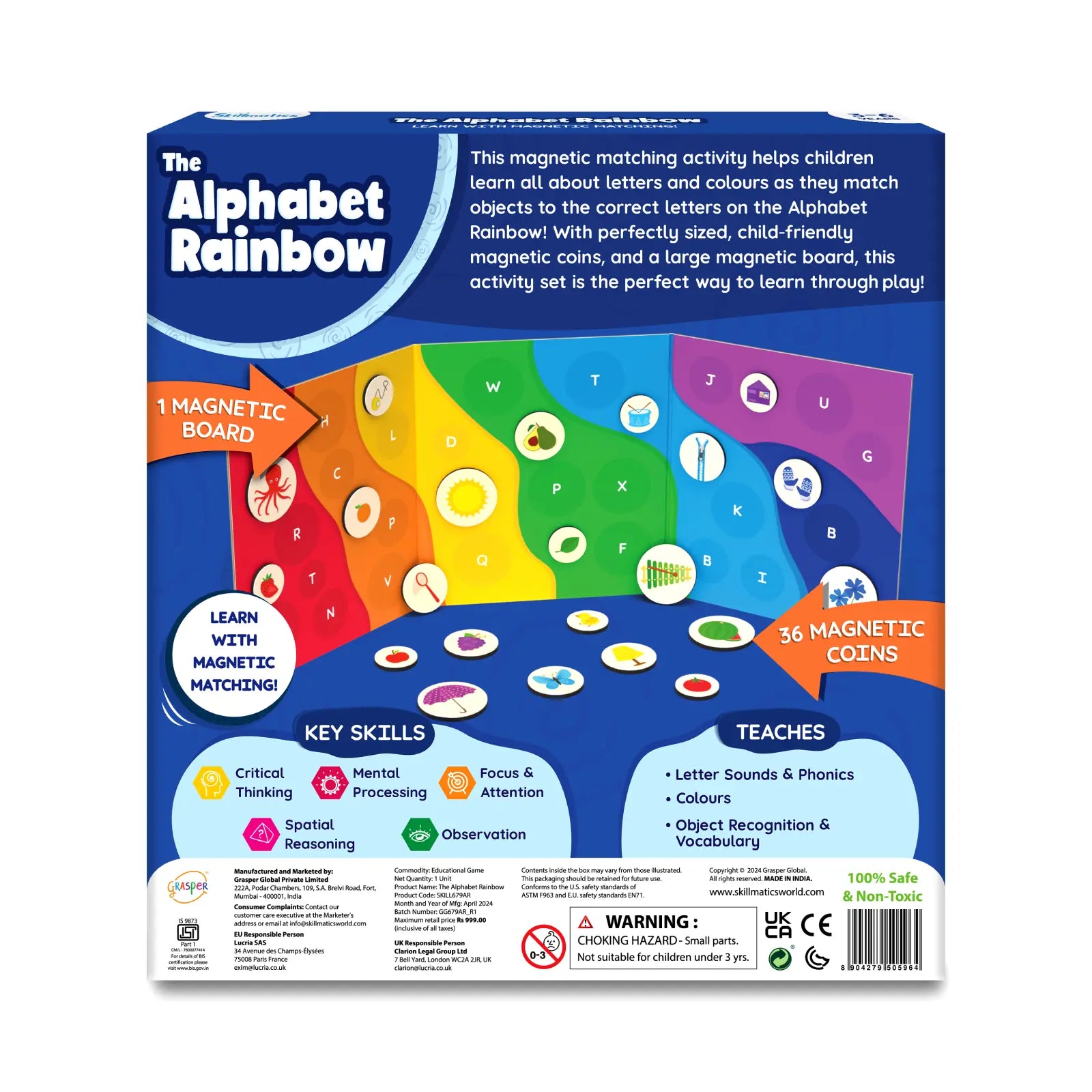 Alphabet Rainbow  | Magnetic Matching Activity (ages 3-6)