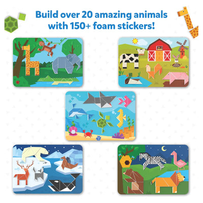 Creative animal sticker activity kit for kids from Tangram Twist Amazing Animals