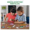 Children creating colorful 3D animal art with Aqua Puffs Animal Friends 3D Art Kit