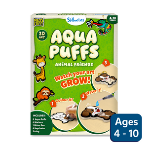 Aqua Puffs Animal Friends 3D Art Kit for coloring and watering 3D animal figures