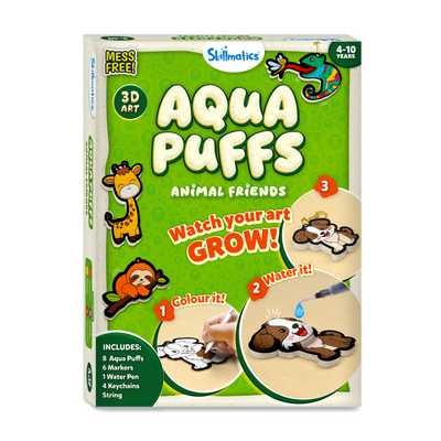 Skillmatics Aqua Puffs Animal Friends 3D Art Kit for kids ages 4 and up