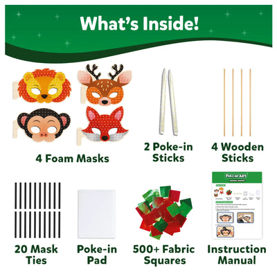 Poke-in Art: Animal Masks | No Mess Art for Kids (ages 4 + ) - Learning & Education