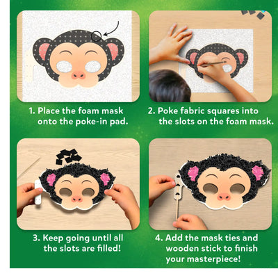 Poke-in Art: Animal Masks | No Mess Art for Kids (ages 4 + ) - Learning & Education