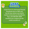 Creative kit for making eight personalized animal-themed Snap Bandz with foam stickers and markers