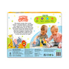 Wooden animal toys on wheels featuring an Elephant Giraffe and Lion for toddlers