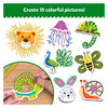 Craft kit for creating colorful animal pictures with yarn in Waxy Window Art for Kids