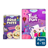 Two Skillmatics Foil Fun activity sets with colorful foil sheets and foam stickers for kids