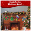 Colorful bead DIY Christmas decorations including wreath tree stocking and star for Kids
