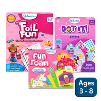 Set of four Skillmatics Dot It! sticker activity books with over 500 easy-peel stickers for ages 3-7
