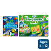 Crafty Playtime Bundle for ages 4-12 featuring rock painting and sand art kits for kids
