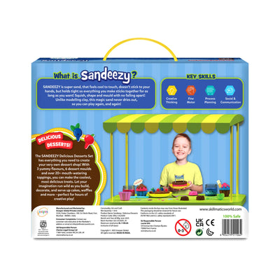 Children’s dessert-themed craft toy set from Sandeezy Delicious Desserts sensory play set