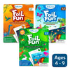 Three Foil Fun art and craft sets for ages 4-9 featuring Dinosaurs Monsters Bugs Butterflies and Animals in Artsy Animal Pack