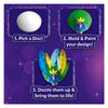 Instructions for creating a feathered bird craft from Disc-O Art No Mess Art & Craft Activity