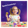 Young girl smiling while holding a decorated craft from Disc-O Art No Mess Art & Craft Activity