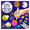 Creative kids craft kit with materials and tools for mess-free art activities