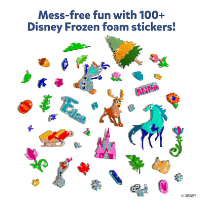 Assortment of glittery Disney Frozen foam stickers for the Foil Fun No Mess Art Kit