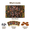 Don’t Crush The Critters board game with game board, boots, cards, and mucky spots