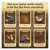 Illustrated game cards with gameplay actions from Dont Crush The Critters Board Game