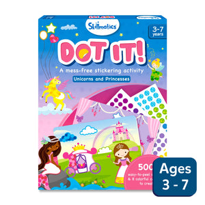 Children’s sticker activity kit with unicorns and princesses for ages 3-7