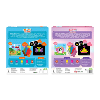 Two children’s Magnetic Art Activity Kits Dot It with Magnets Combo for ages 3-7