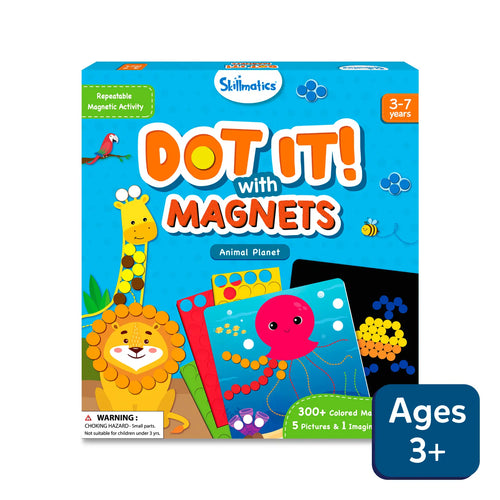 Skillmatics Dot It with Magnets Animal Planet activity kit for ages 3-7 with magnetic animal designs
