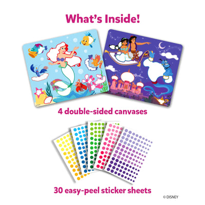 Disney Princesses craft kit with canvases and stickers for kids ages 3-7