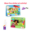 Decorated photo frames for children’s art activities from Dot it! No Mess Sticker Art kit