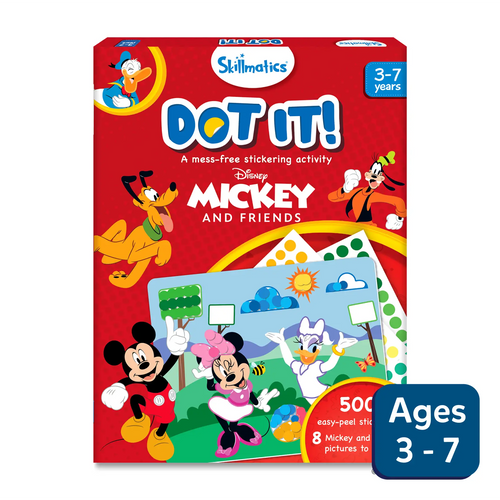 Disney Mickey and Friends Dot It sticker activity set for kids aged 3 to 7