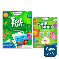 Safari Craft Combo with Skillmatics activity kits for foil art and scissor skills featuring animal themes