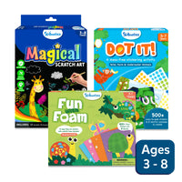 Collection of Skillmatics art and craft kits for kids aged 3-8 including Scratch Art and Foam art