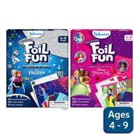 Two Skillmatics Foil Fun activity sets with Disney Frozen and Disney Princess characters for ages 4-9