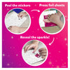 Children’s craft kit for creating sparkly foil art with stickers and foil sheets