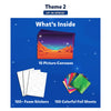 Space-themed craft kit with canvases foam stickers and foil sheets for kids ages 4-9