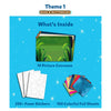 Craft kit for kids with picture canvases foam stickers and colorful foil sheets Wild Winged Animal Bundle