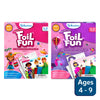 Two Skillmatics Foil Fun activity sets with colorful foil sheets and foam stickers for kids
