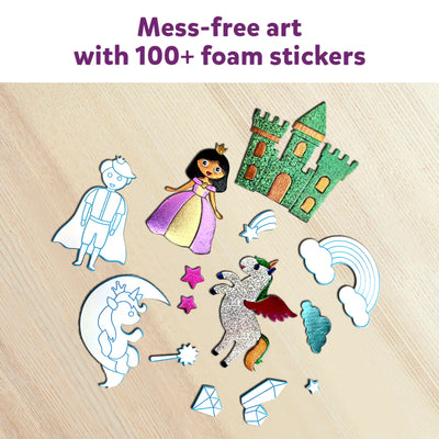 Foam fantasy character and object stickers from Sparkle & Shine Combo No Mess Art Kit