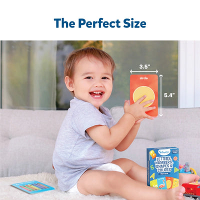Orange flashcard with yellow circle and the word circle for Infant Essentials Combo ages 1-4