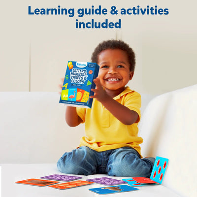 Educational toddler flash cards for learning letters numbers shapes and colors
