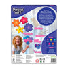 Children’s DIY flower-making craft kit with foam flowers fabric squares and wooden stems