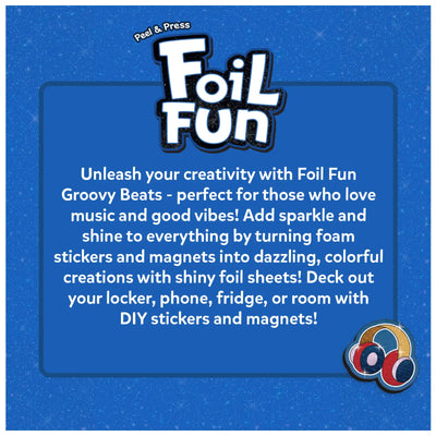 DIY Sticker and Magnet Kit Foil Fun Groovy Beats for Kids Ages 7-13
