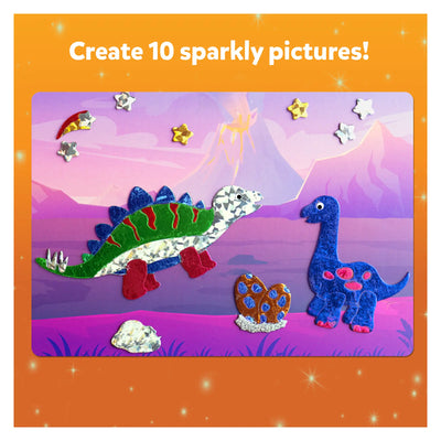 Sparkly Dinosaur Craft Kit from Foil Fun World Of Dinosaurs No Mess Art Kit for Kids